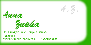 anna zupka business card